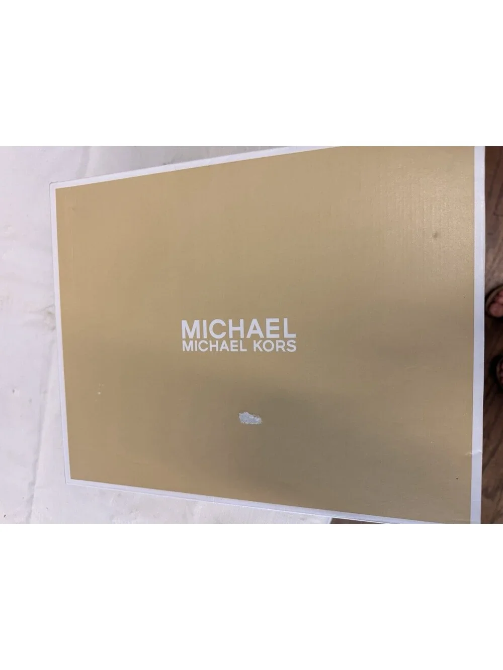 NIB Michael Kors Britton Leather Ankle Bootie Luggage Brown Women's 6M Cutout